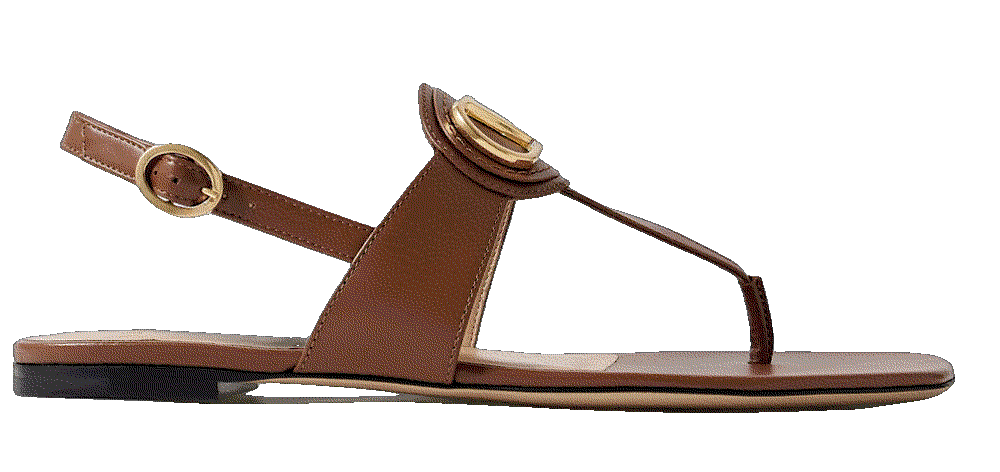 VLogo embellished leather sandals  Valentino