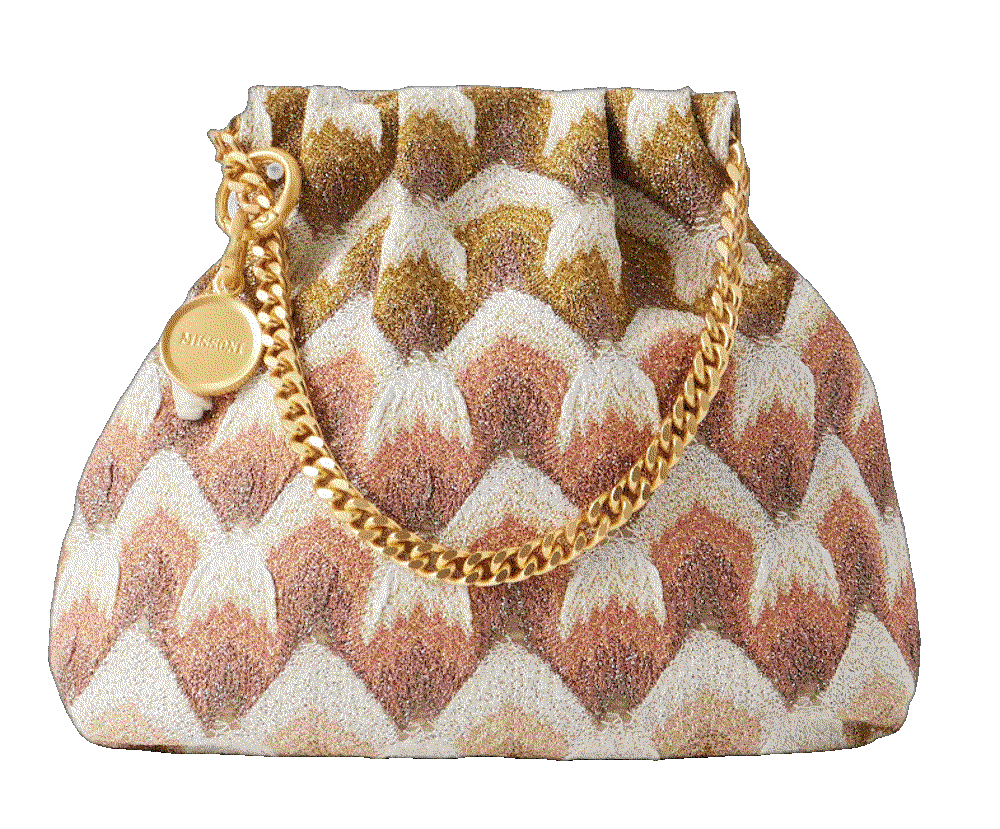 Crochet knit drawstring bag Missoni
