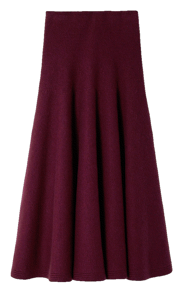 Pleated knitted cashmere-blend midi Alaia