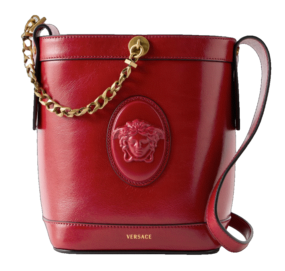 Pivot mini leather bucket bag Versace