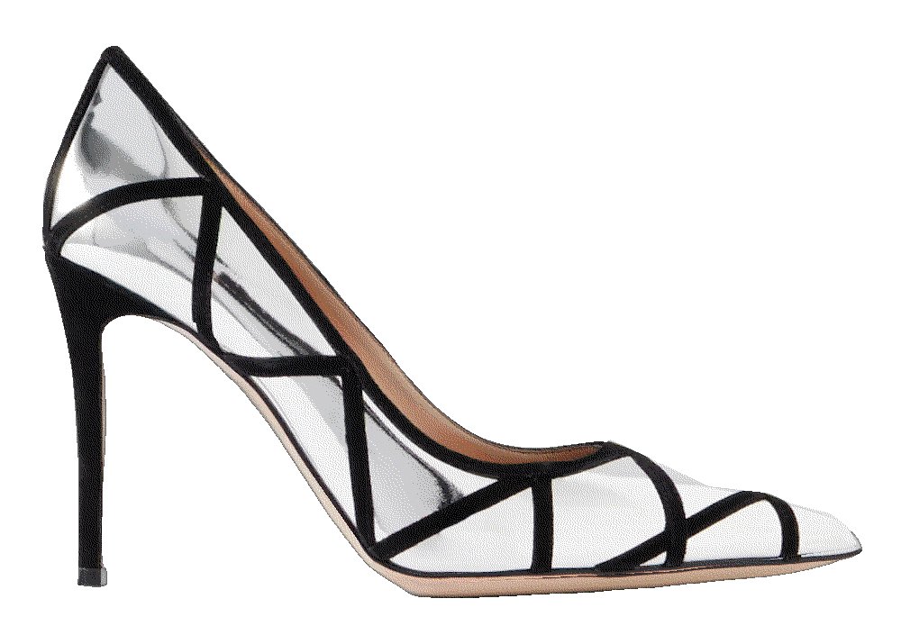 95 suede trimmed mirrored leather pumps Gianvito-rossi