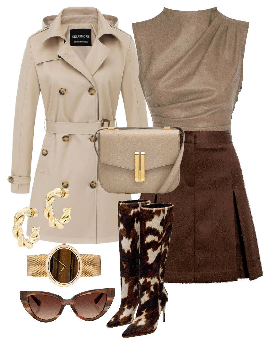 pointed toe cow print boots outfit