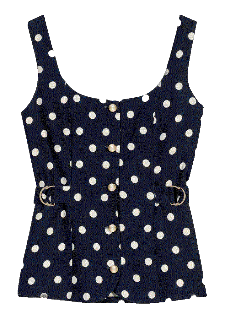 Long linen blend vest Blue Maje