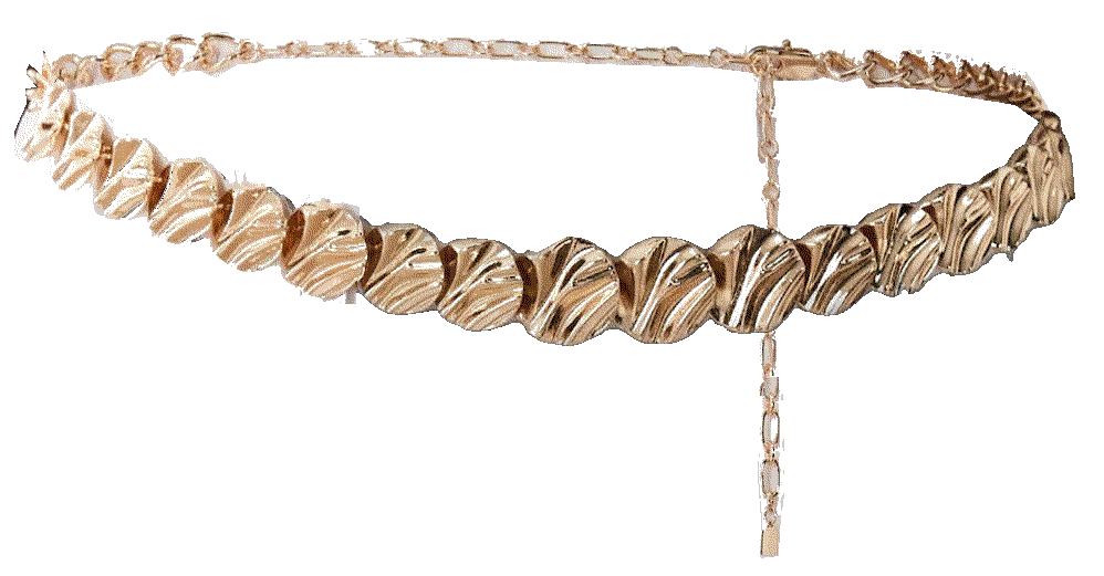 Hammered circle chain belt in gold tone Asos
