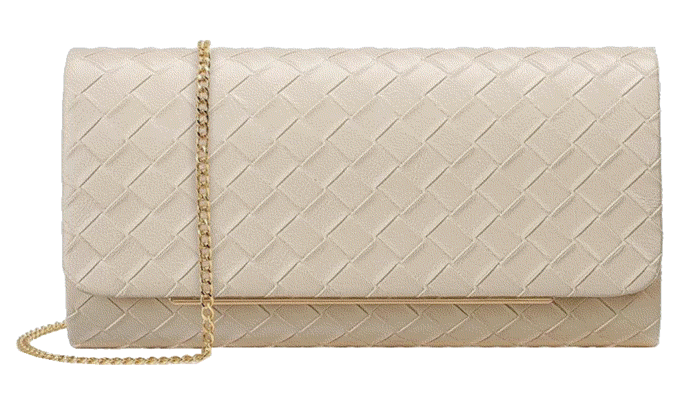 Woven Clutch Detachable Strap Handbag Nodeber