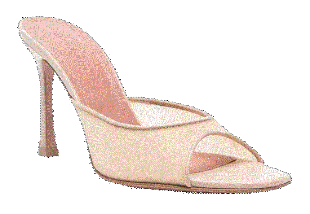 Amina muaddi alexa 100mm mesh detail mules Amina Muaddi 