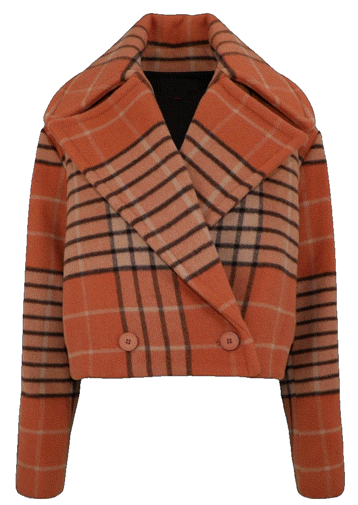 Staud carver plaid cropped coat Staud