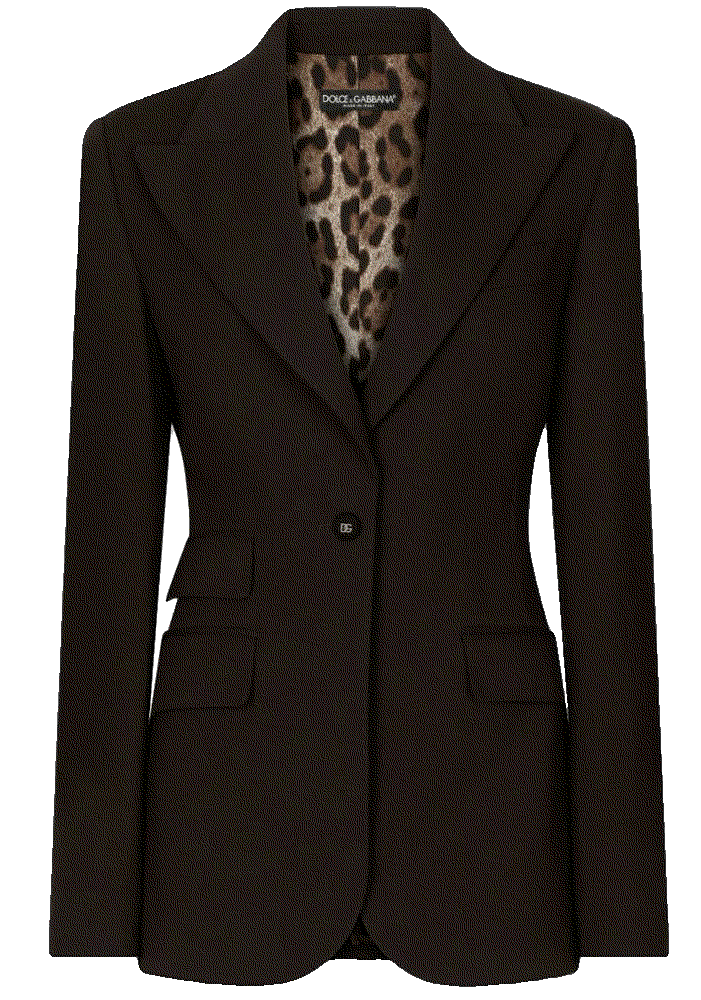 Dolce gabbana single breasted logo plaque blazer Dolce Gabbana