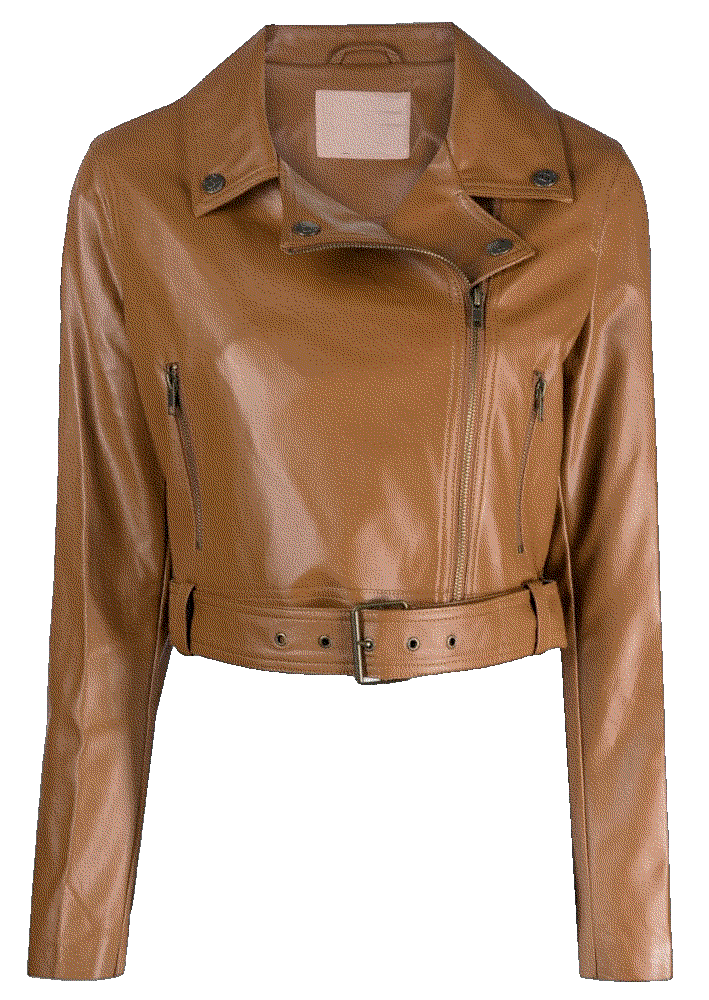 Twinset zip up faux leather biker jacket item Twinset