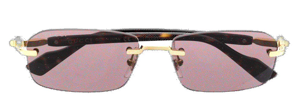 Gucci eyewear rimless rectangle frame sunglasses Gucci