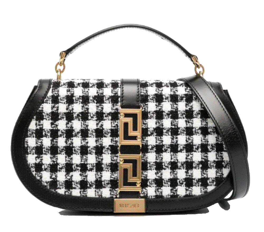 Greca Goddess tweed shoulder bag Versace