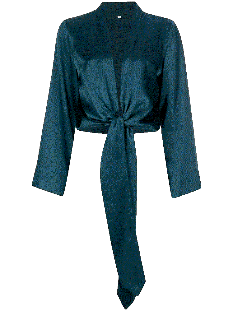  long sleeved tie waist blouse  Michelle Mason