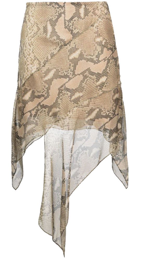 asymmetric-hem silk midi skirt Stella McCartney