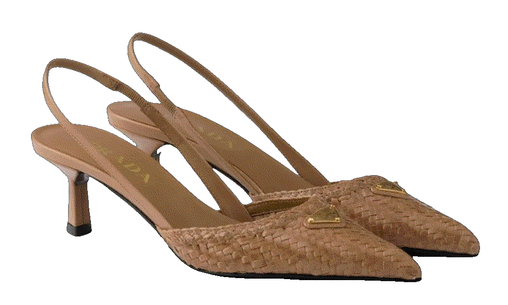 Prada 75mm leather heeled pumps Prada