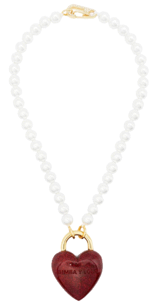 Bimba y lola glittered heart pendant necklace item Bimba Y Lola 