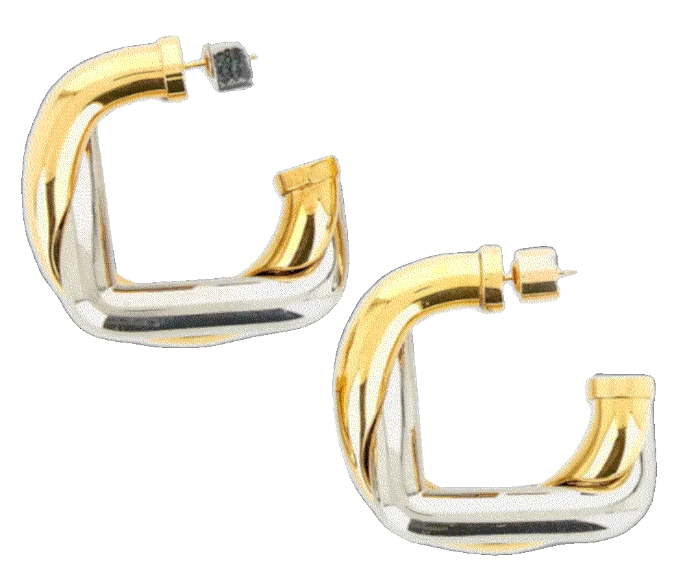 Jacquemus Doppio Brass Hoops Jacquemus
