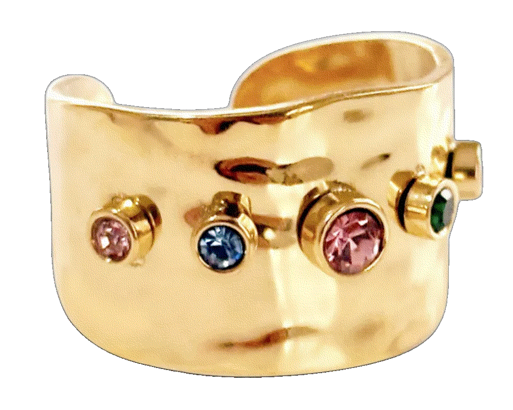 Hzmer jewellery hammered effect ring Hzmer Jewellery