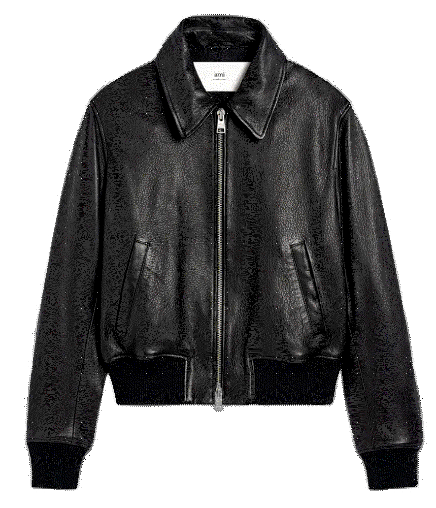 Ami paris zipped leather jacket Ami Paris 