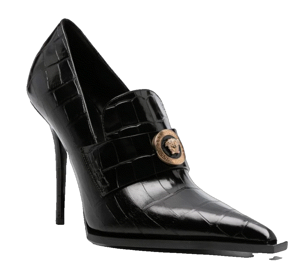 Medusa head patent leather pumps Versace