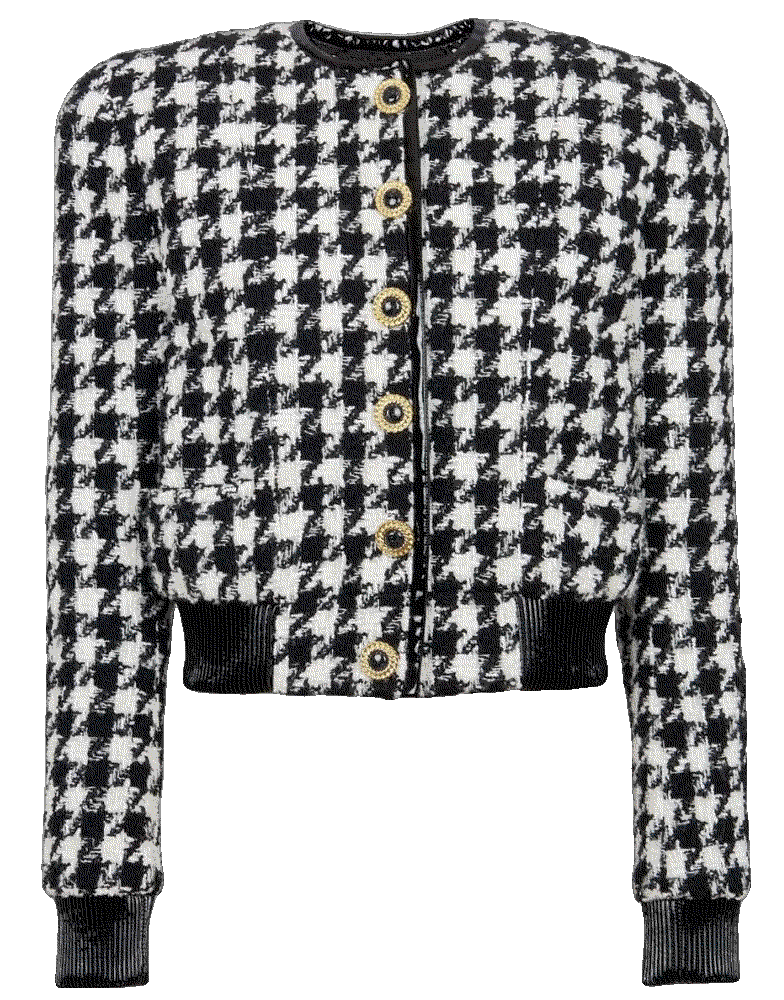 Balmain 6 button houndstooth tweed jacket item Balmain