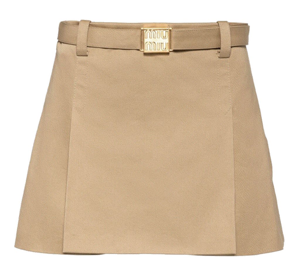 belted chino miniskirt Miu Miu