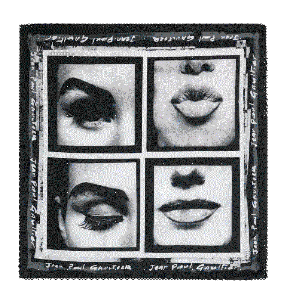 Jean paul gaultier photograph print silk scarf Jean Paul Gaultier