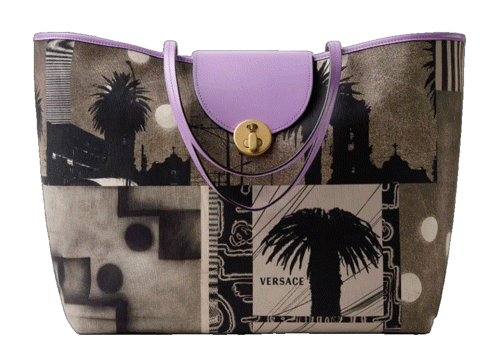 Versace vivian printed large canvas tote Versace