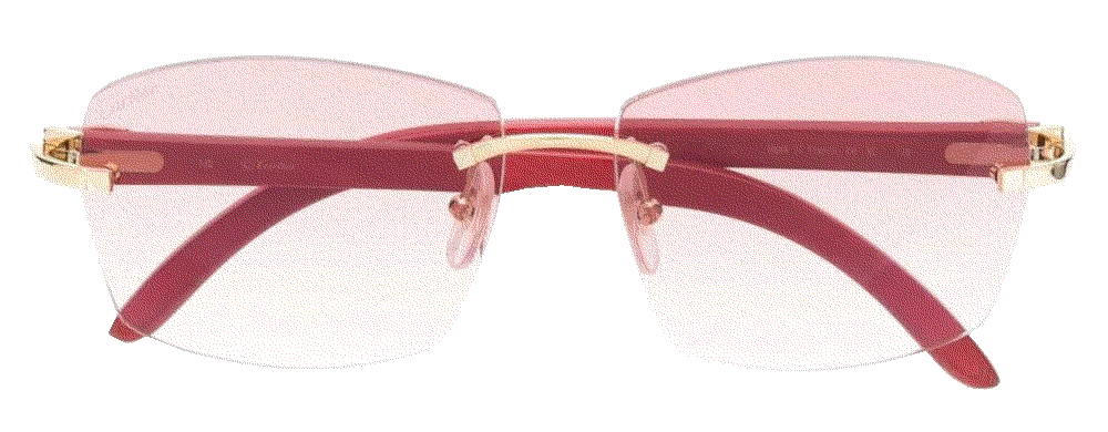 rimless rectangle-frame sunglasses Cartier 