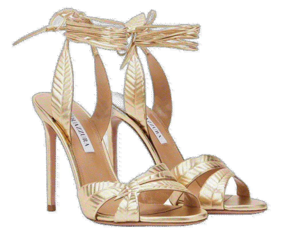 Aquazzura leaf 105mm leather sandals  Aquazzura