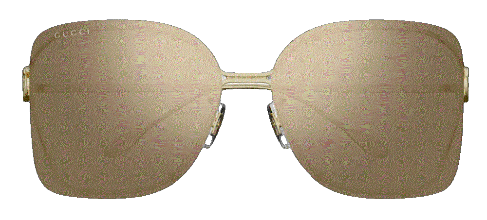 Rimless Square Metal Sunglasses Gucci