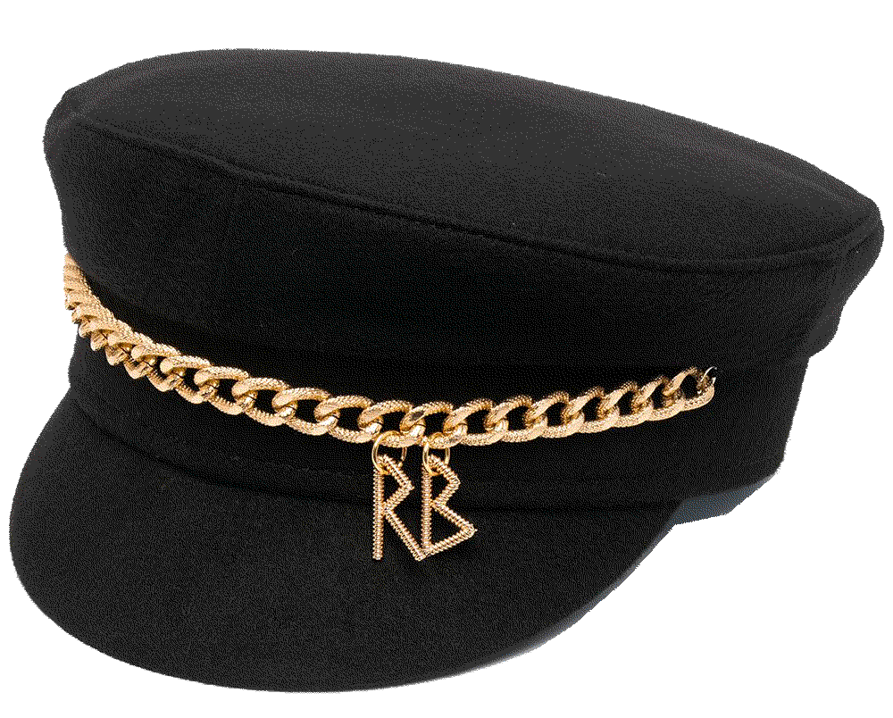 Chain-detail baker boy hat Ruslan Baginskiy