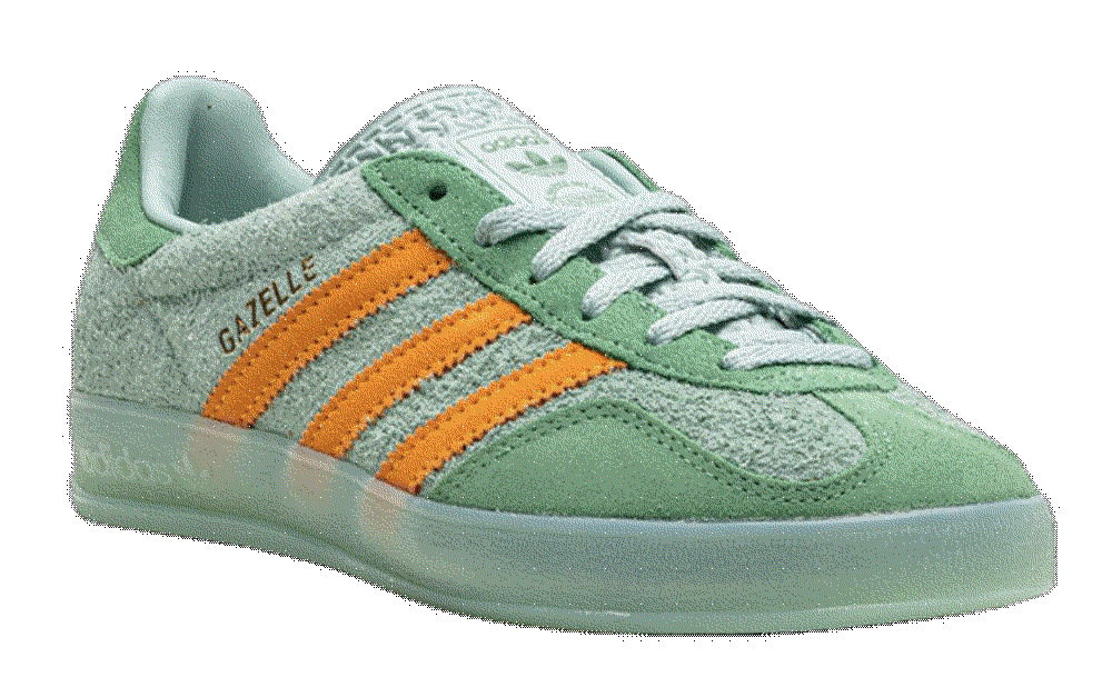 Adidas gazelle indoor hazy greencrew yellow sneakers Adidas