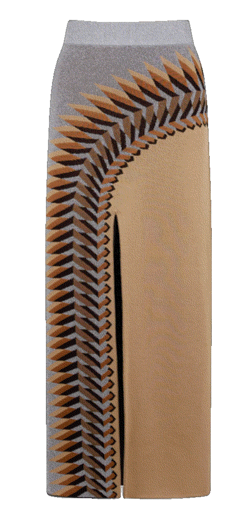 Lurex-jacquard long skirt Rabanne