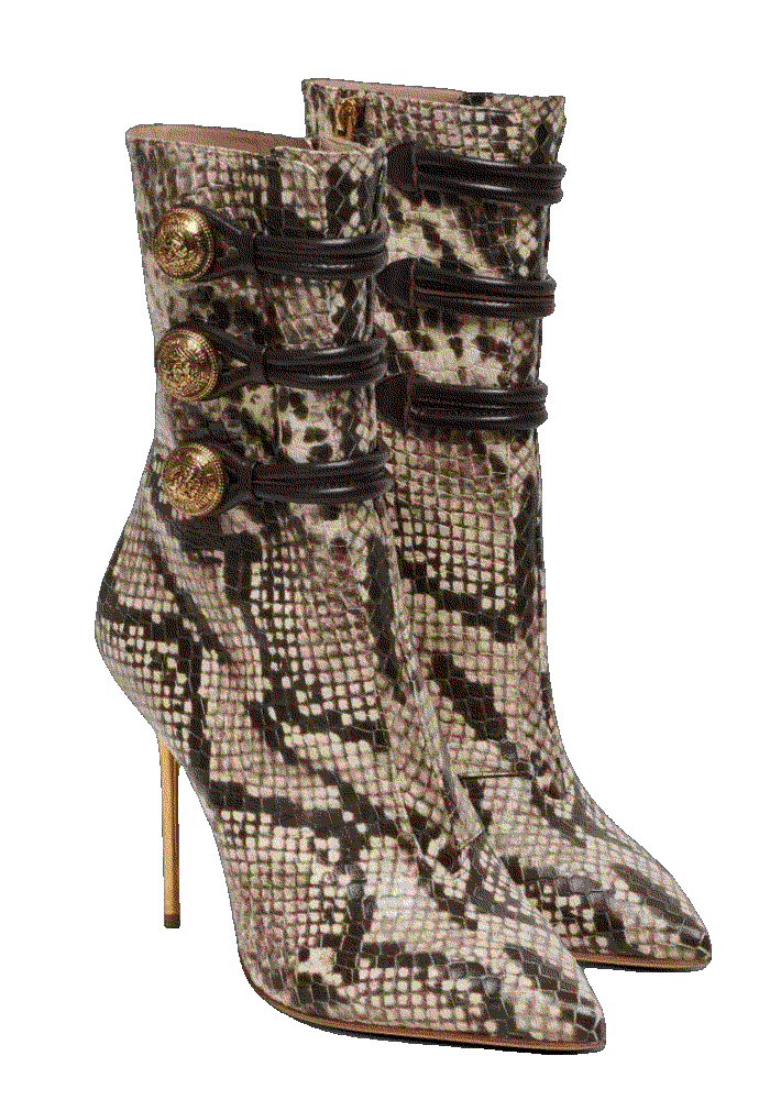Balmain alma 95mm snakeskin effect boots Balmain