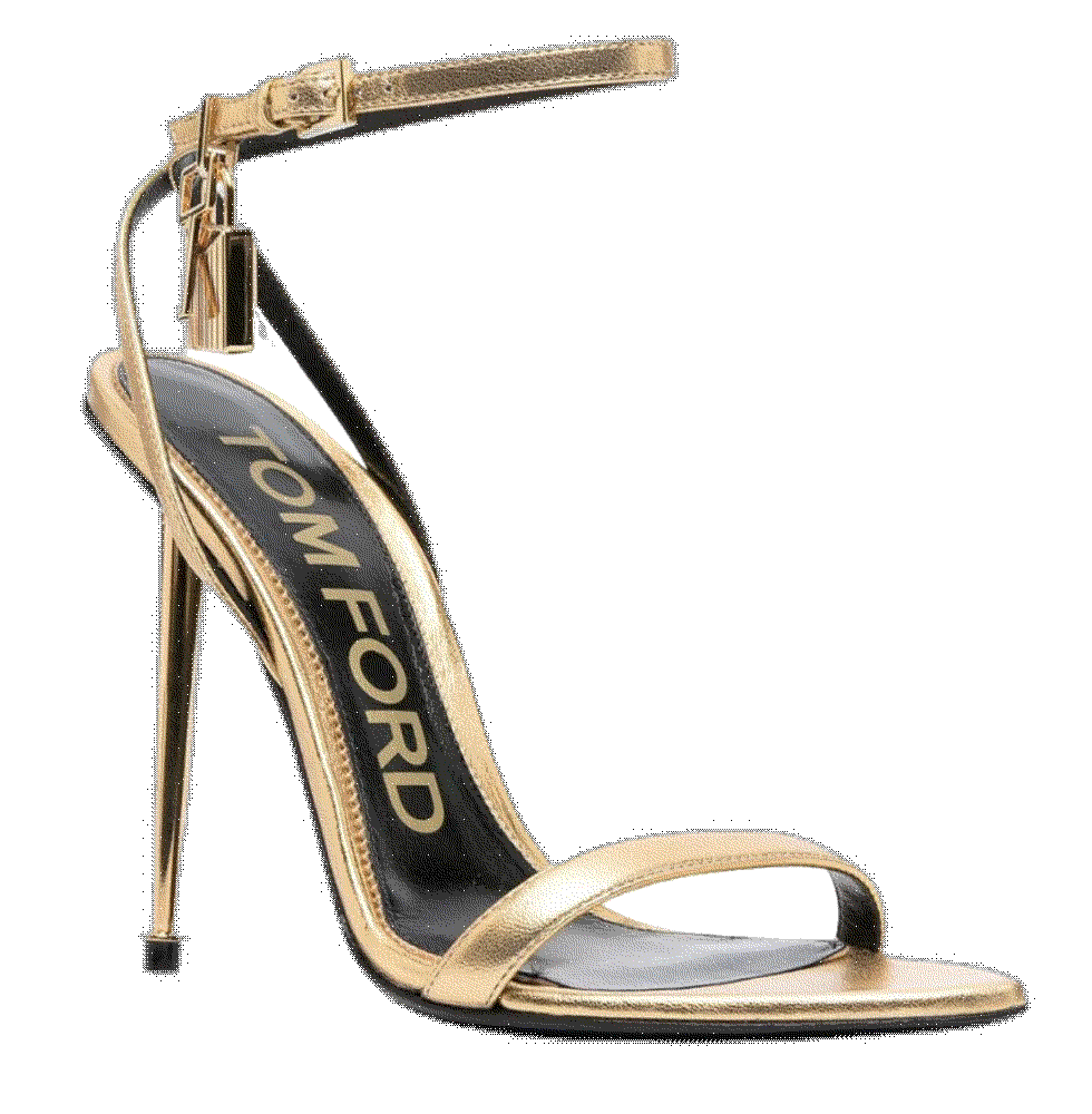 Tom ford padlock 115mm metallic sandals Tom Ford