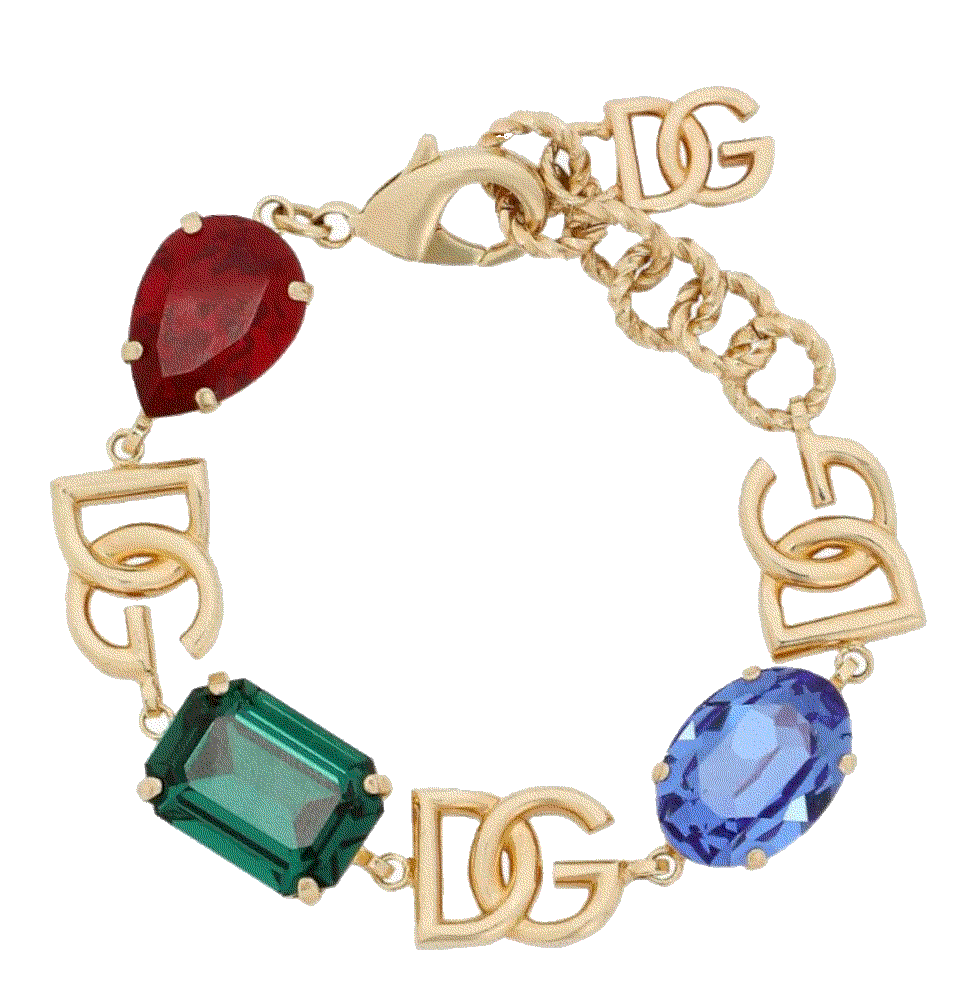 logo-charm crystal-embellished bracelet Dolce & Gabbana