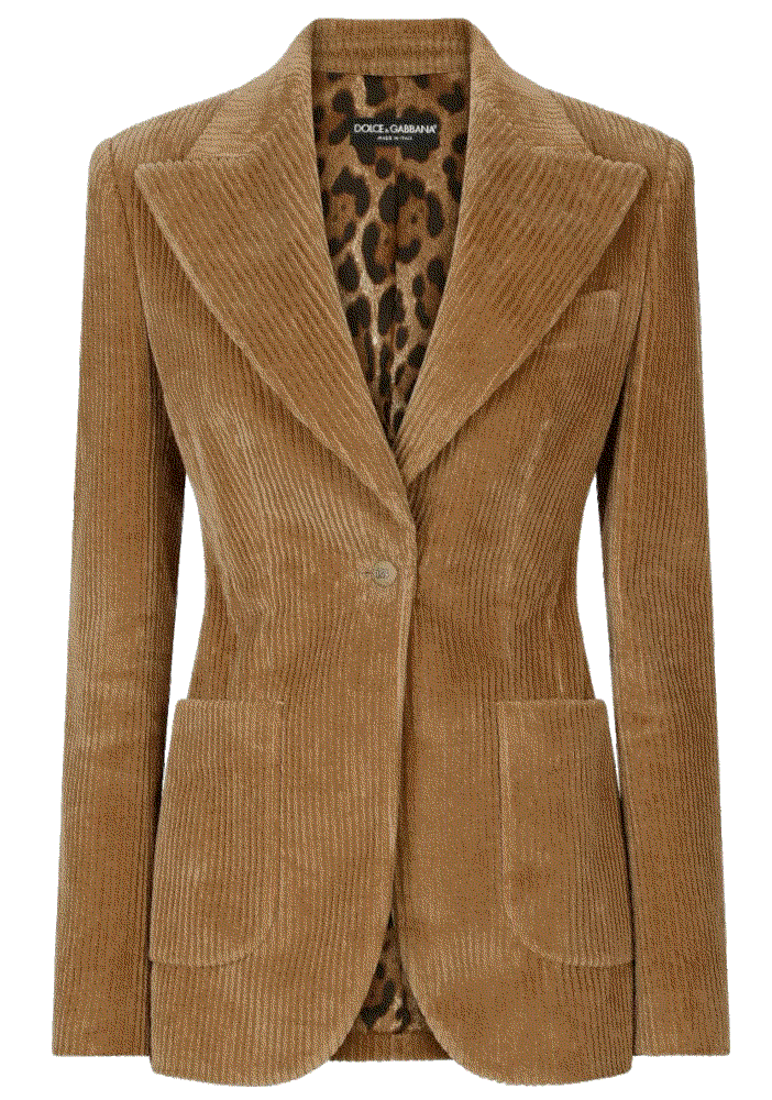 single-breasted corduroy blazer Dolce & Gabanna