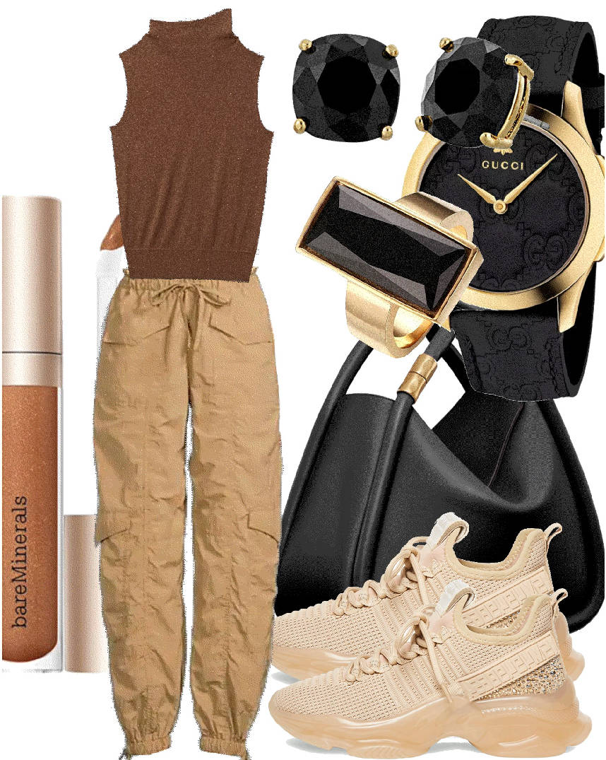 chunky sneakers casual outfit