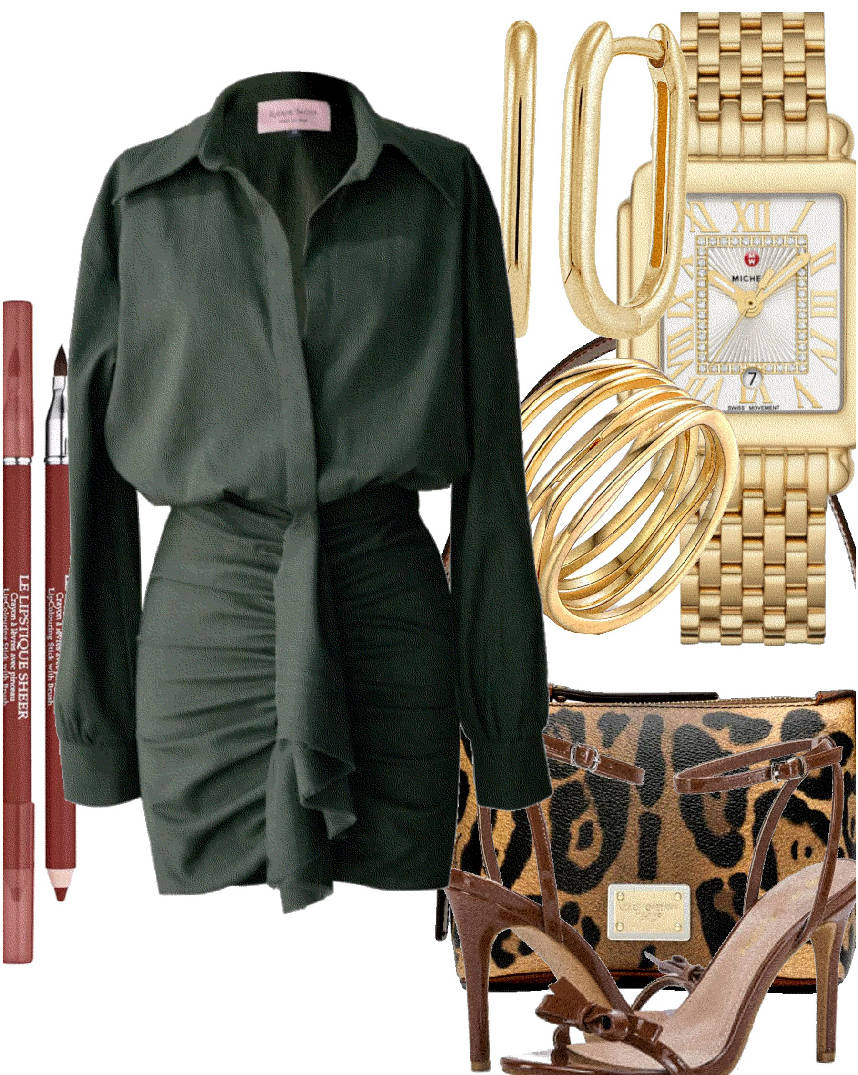 straps sandals and mini dress