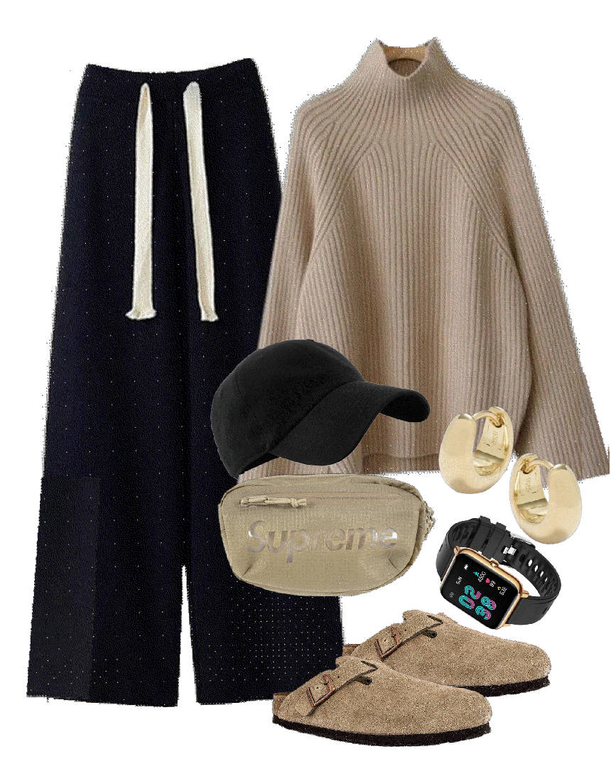 comfy loungewear style and trendy shoes
