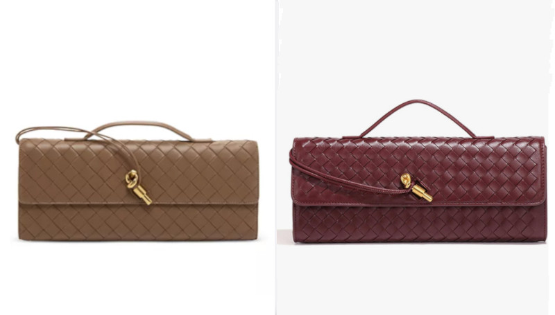Bottega Veneta bag and dupe