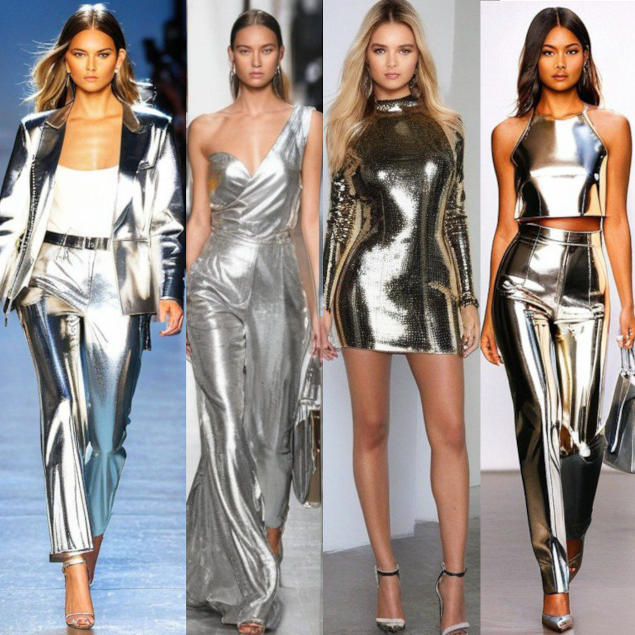 Metallic trend outfits ideas